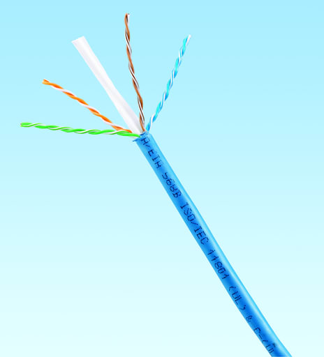 Panduit Corp - Panduit PUR6504BU-UY Copper Cable, Premium Cat 6, 4-Pair, 23 AWG, UTP, CMR, Blackue, 1000ft/305m