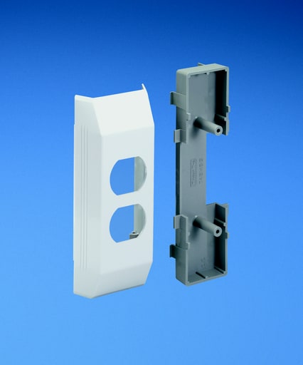 Panduit Corp - Panduit T45HEBEI T-45 electrical bracket and box for installation of 106 duplex outlet.