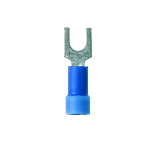 Panduit Corp - Panduit PV14-6FX-C Fork Terminal, Expanded Vinyl Insulation, 16 - 14 AWG, #6 Stud Size