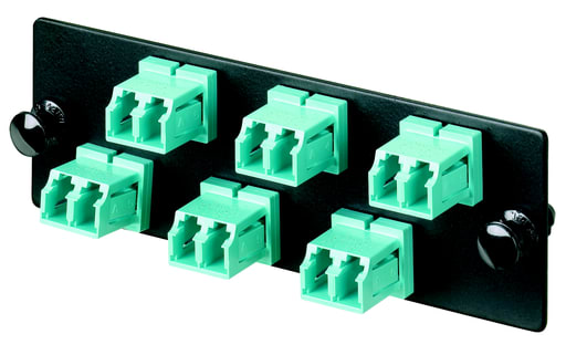 Panduit Corp - Panduit FAP6WBLDLC FAP with 6 OM2 LC Duplex, mm (BL) Adapters