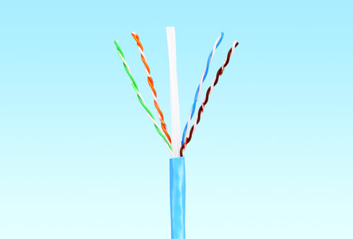 Panduit Corp - Panduit PUP6004BU-UY Copper Cable, Enhanced Cat 6, 4-Pair, 23 AWG, UTP, CMP, Black, 1000ft/305m