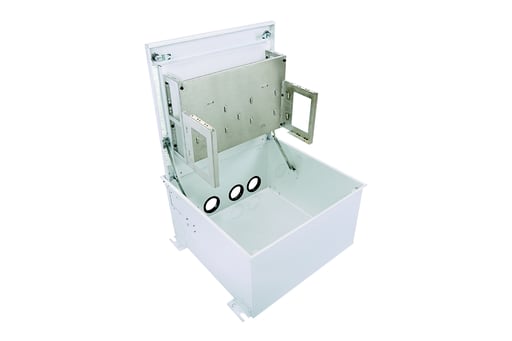 Panduit Corp - Panduit PZICEE Economical Passive In-Ceiling Enclosure, Accepts 8 RU of standard 19" Patch Panels, Includes Mounting Brackets