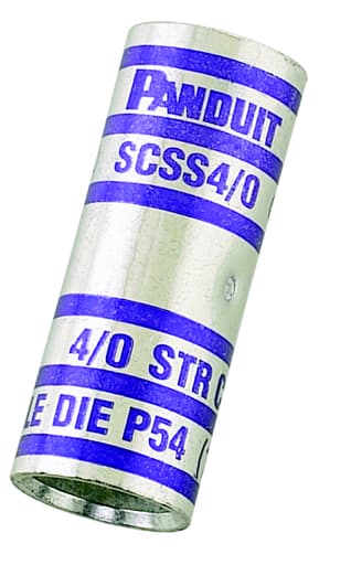 Panduit Corp - Panduit SCSS6-L Copper Compression Butt Splice, Short Barrel, #6 AWG