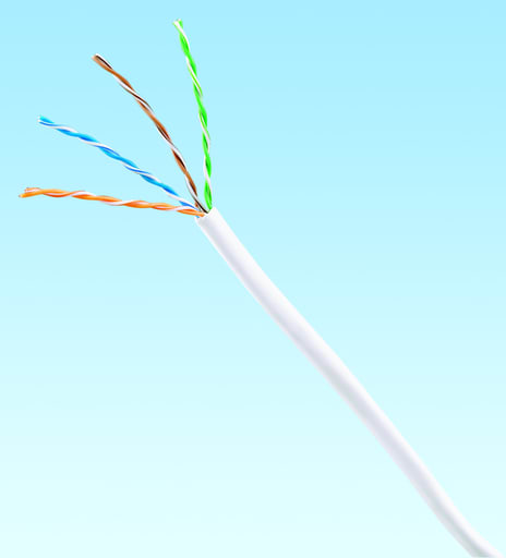 Panduit Corp - Panduit PUP5C04BU-U Copper Cable, Cat 5e, 4-Pair, 24 AWG, U/UTP, CMP, Black, 1000ft/305m