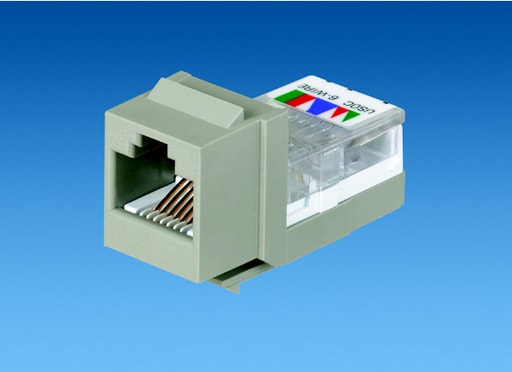 Panduit Corp - Panduit NK366UMIWY NK 6-position/6-wire, USOC, Cat 3 leadframe jack module - Off White