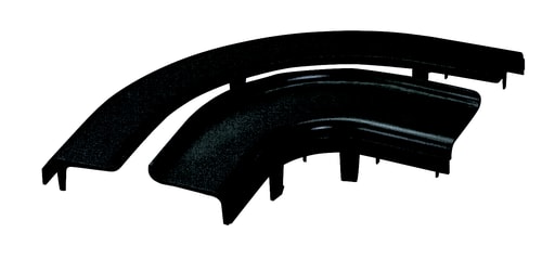 Panduit Corp - Panduit FRRASC4BL Split Cover, Horizontal Right Angle, 4" x 4" (100mm x 100mm), FiberRunner, Black