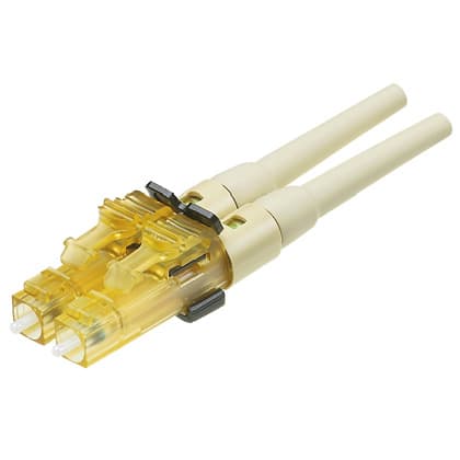 Panduit Corp - Panduit FLCDMC6EIY LC 62.5/125m Multimode Duplex Connector, Electric Ivory Boot