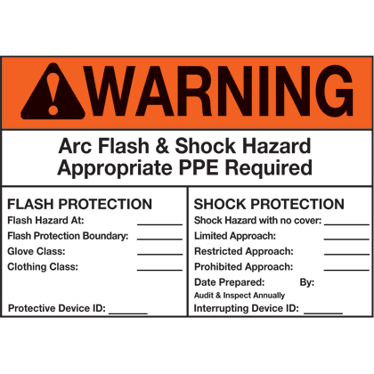 Panduit Corp - Panduit PVS0305W2101Y Arc Flash Sign