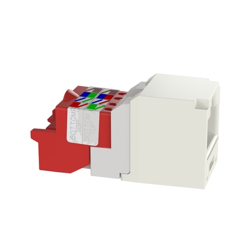 Panduit Corp - Panduit CJ5E88TIW 8-Position 8-Wire Off White Category 5E Unshielded Twisted Pair Jack Module