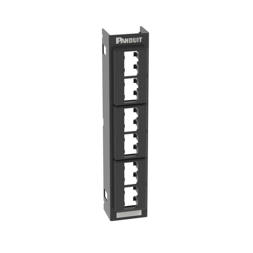 Panduit Corp - Panduit CPP12WBL , Flat,Unshielded, Patch Panel for 89D, 12 Port, Black