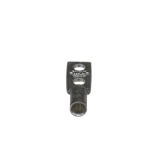 Panduit Corp - Panduit LCD4-14A-L Compression Lug, 4, Tin Plate Copper, Straight, Two 1/4" Stud, PK50