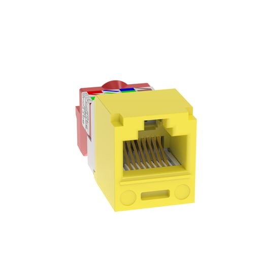 Panduit Corp - Panduit CJ5E88TYL UTP RJ45 Cat 5e TP-Style Jack Module, Yellow