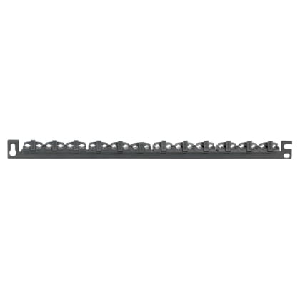 Panduit Corp - Panduit SRBWCY Strain Relief Bar, With Clips, 1 RU, Blackack