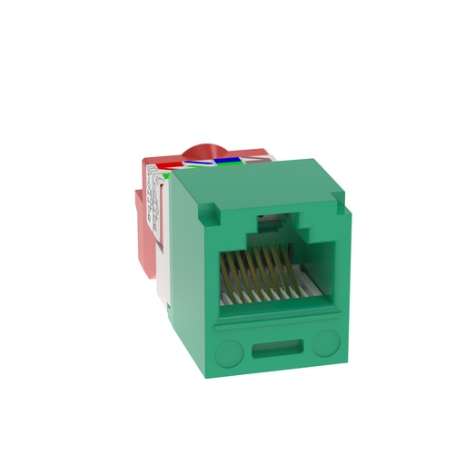 Panduit Corp - Panduit CJ5E88TGR UTP RJ45 Cat 5e TP-Style Jack Module, Green