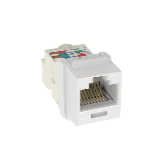 Panduit Corp - Panduit NK6TMWH UTP RJ45 Cat 6 Keystone Jack Module, White