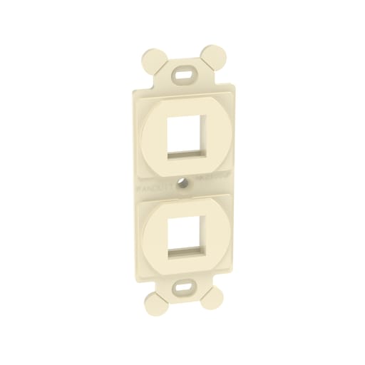Panduit Corp - Panduit NK2106MFEI Adapter, 2-Port, Electric Ivory, 106 NEMA Style