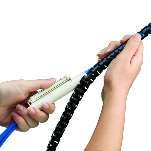 Panduit Corp - Panduit PW50F-T Split Harness Wrap, Natural, PE, 0.5" Nom Diameter., PK1