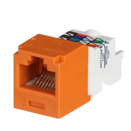 Panduit Corp - Panduit CJ688TPOR 8-Position 8-Wire Orange Category 6 Unshielded Twisted Pair Jack Module