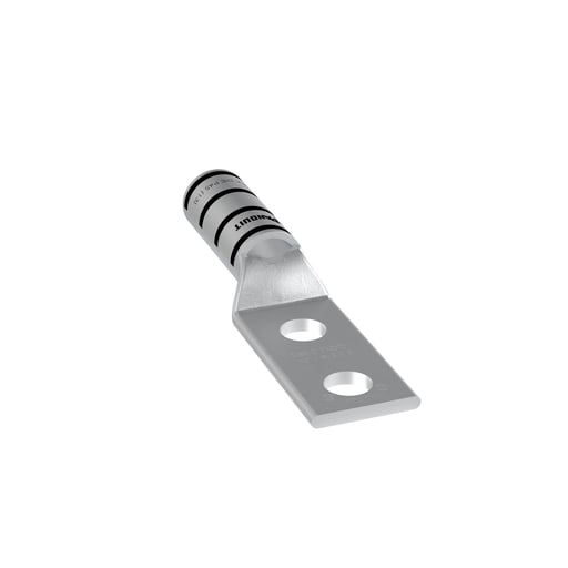 Panduit Corp - Panduit LCCX2/0-38D-X Pan-Lug™ Copper 2 Hole Straight Tongue Compression Lug