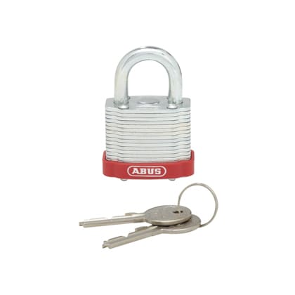 Panduit Corp - Panduit PSL-6 Laminated Steel Body Padlock, Red Bumper