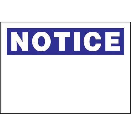 Panduit Corp - Panduit SEZ-1NLL Adhesive Sign, Laser Printable, 'NOTICE' (header), 8.5"x11", 25 pc/pk, BlackB/WH