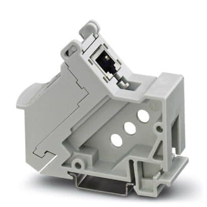 Phoenix Blocks - Phoenix Contact 1658118 24 to 22 AWG IDC Fast Connection 8-Position Gray Polycarbonate Din Rail Adapter