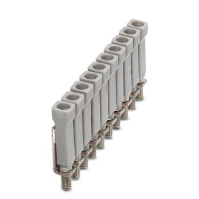 Phoenix Blocks - Phoenix Contact 0202358 6 mm Pitch 10-Position Gray Copper Terminal Block Jumper