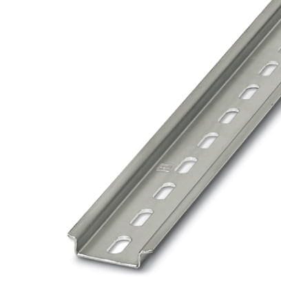 Phoenix Blocks - Phoenix Contact 0801733 2000 x 35 x 7.5 mm 1920 Amp Galvanized Silver Steel Perforated Din Rail