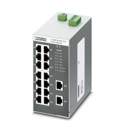 Phoenix Blocks - Phoenix Contact 2891933 24 VDC 16-Port Din Rail Industrial Ethernet Switch