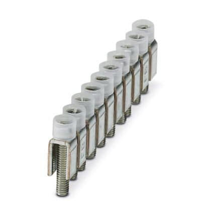 Phoenix Blocks - Phoenix Contact 0203250 6 mm Pitch 10-Position Silver Copper Terminal Block Fixed Bridge