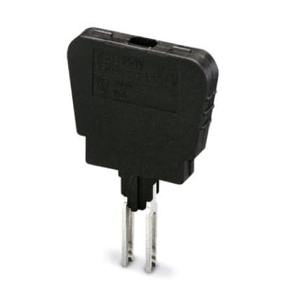Phoenix Blocks - Phoenix Contact 0921011 250 Volt 6.3 Amp Black Polyamide Plug Connection 5 x 20 Fuse Plug