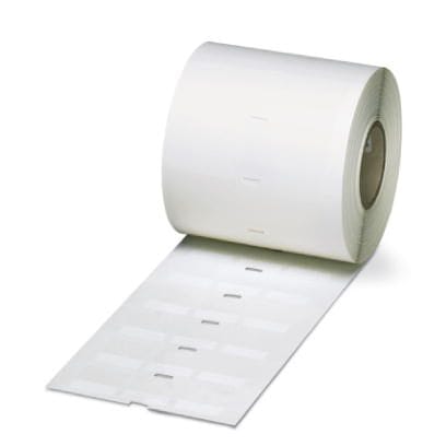 Phoenix Blocks - Phoenix Contact 0817523 25.4 x 25.4 mm White PVC Adhesive Mount Roll Cable Marker Label