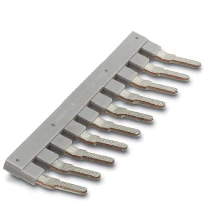 Phoenix Blocks - Phoenix Contact 0203137 10 mm Pitch 10-Position Gray Copper Terminal Block Insertion Bridge