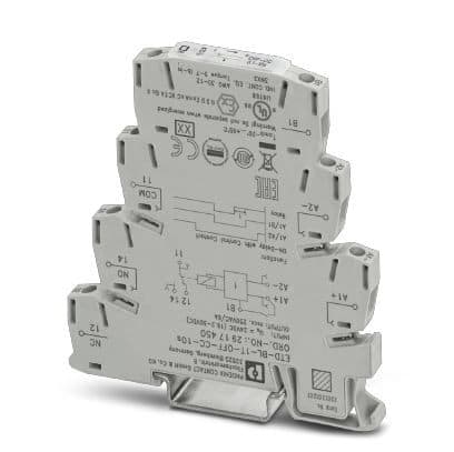 Phoenix Blocks - Phoenix Contact 2917450 24 VDC 30 to 12 AWG SPDT Green Din Rail Mount Screw Connection Timer Relay