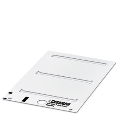 Phoenix Blocks - Phoenix Contact 0828806 84.9 x 53.7 x 0.5 mm White PVC Adhesive Mount Marking Label