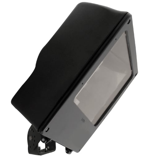 Rab Electric Mfg - RAB MEGH400PSQ 400 W 120/208/240/277 Volt 16 x 7.42 x 21 Inch Bronze Die-Cast Aluminum HID Floodlight Fixture