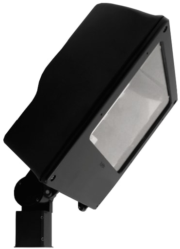Rab Electric Mfg - RAB MEGH400SFPSQ 400 W 120/208/240/277 Volt 16 x 7.42 x 22.36 Inch Bronze Die-Cast Aluminum HID Floodlight Fixture