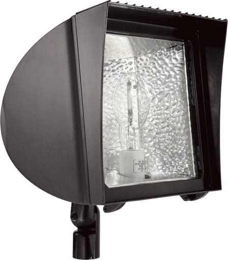Rab Electric Mfg - RAB FXH150QT 150 W 120/208/240/277 Volt 10-1/2 x 9-3/4 x 15 Bronze Die-Cast Aluminum HID Floodlight Fixture