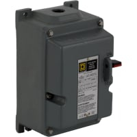 Square-D / Schneider - Square D 2510MCR2 230 VAC 36 Amp 5 Hp 2-Pole NEMA 7/9 Non-Reversing Manual Starter