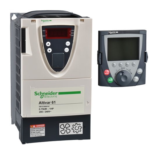 Square-D / Schneider - Square D ATV61H075M3 230 VAC 1 Hp 3-Phase Variable Speed Drive