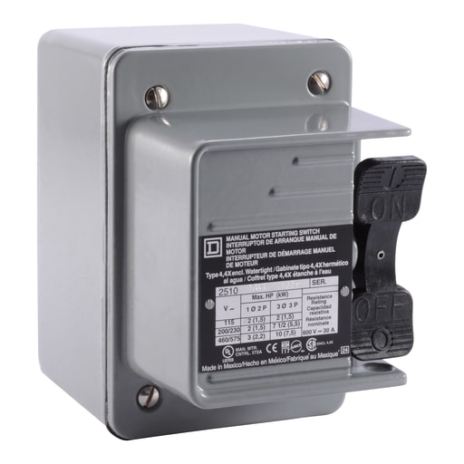 Square-D / Schneider - Square D 2510KW6H 600 VAC 230 VDC 30 Amp 20 Hp 3-Pole NEMA 4 3-Phase Manual Switch