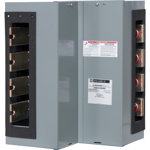 Square-D / Schneider - Square D EZM3CORNER 3-Phase 120/240 VAC 1200 Amp Steel Meter Center Bus Corner Section