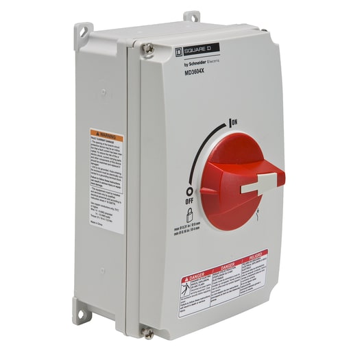 Square-D / Schneider - Square D MD3604X 60 Amp 600 VAC 3-Pole Non-Metallic Motor Disconnect Switch