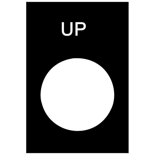 Square-D / Schneider - Square D ZB2BY2307 30 x 40 mm White/Black PVC Up Standard Legend Plate