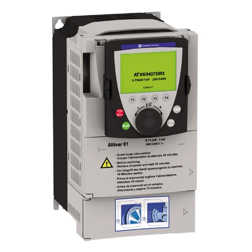 Square-D / Schneider - Square D ATV61HU15M3 230 VAC 2 Hp 3-Phase Variable Speed Drive