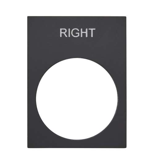 Square-D / Schneider - Square D ZB2BY2309 30 x 40 mm White/Black PVC Right Standard Legend Plate