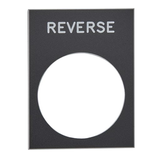 Square-D / Schneider - Square D ZB2BY2306 30 x 40 mm White/Black PVC Reverse Standard Legend Plate