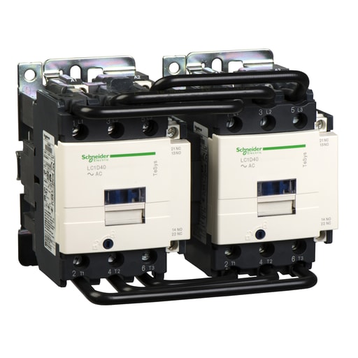 Square-D / Schneider - Square D LC2D40F7 575 VAC 40 Amp 3-Pole 1NO 1NC Touch Safe Terminal Full Voltage Reversing IEC Contactor