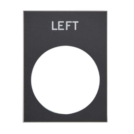 Square-D / Schneider - Square D ZB2BY2310 30 x 40 mm White/Black PVC Left Standard Legend Plate