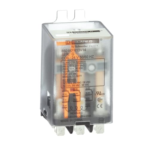 Square-D / Schneider - SQD 8501KFDR13V51 RELAY 3CO QC PINS